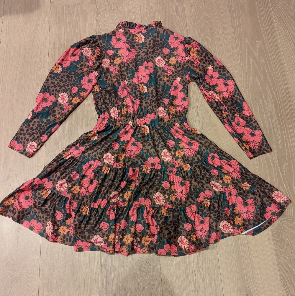 Floral Long Sleeve Dress - Picture 2 of 5